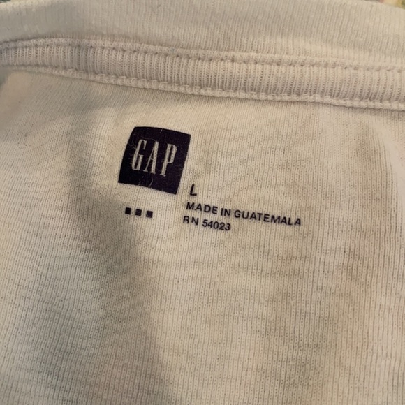 Gap Womans White Short Sleeve Shirt Size Large - Picture 8 of 11